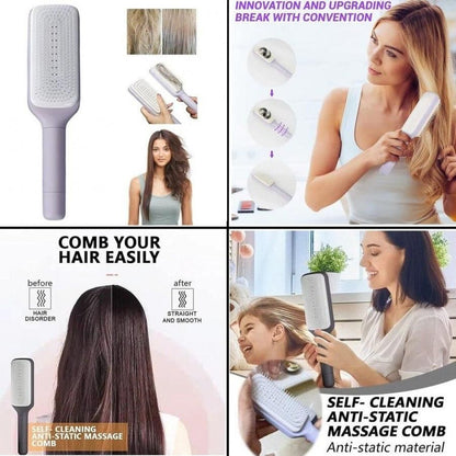 Self-cleaning Massage Comb - Improve & Promotes Blood Circulation in the Scalp